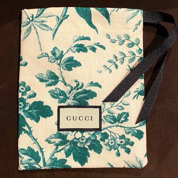 GUCCI Necklace Floral Bag NEW Toile Gift Pouch Sleeper - Picture 2 of 7